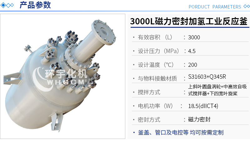 3000L不銹鋼復合板加氫反應釜